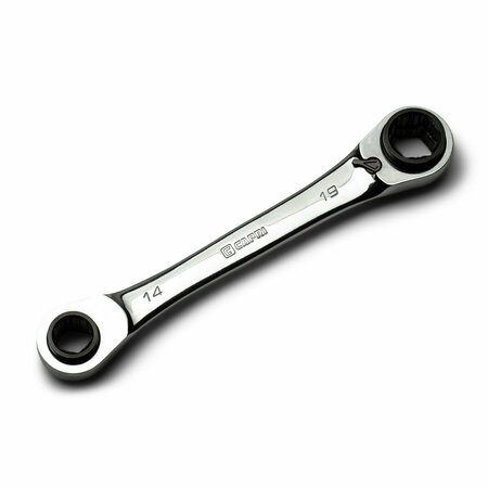 CAPRI TOOLS 4-in-1 120-Tooth Box End Reversible Ratcheting Wrench, 14, 15, 17 and 19 mm, Metric CP11881